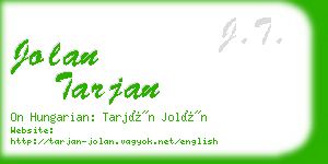 jolan tarjan business card